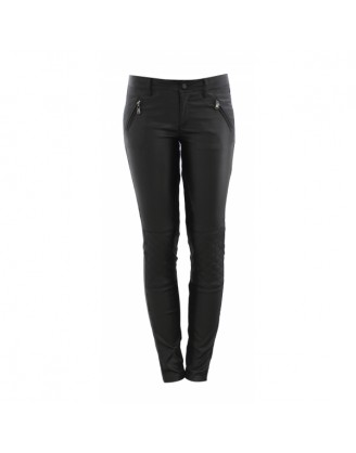 Black shiny jeans with beautiful details